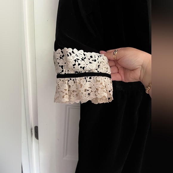 Robe Smoking Longue En Laine Grain De Poudre en Noir - Saint Laurent dress - Picture 4 of 15